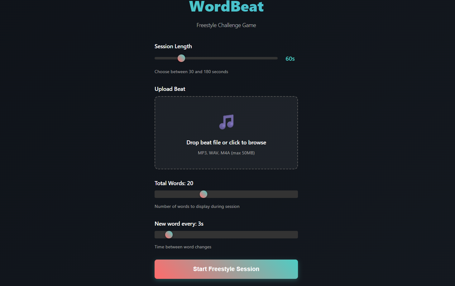 Freestyle Challenge Interface